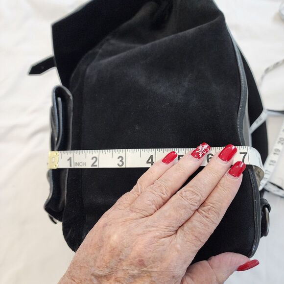 Proenza Schouler Black Suede Backpack Purse PS1 Large Made in Italy - Picture 15 of 16